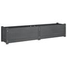 vidaXL Garden Raised Bed Gray 59.1"x12.2"x12.2" Solid Wood Pine