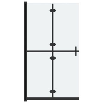 vidaXL Foldable Walk-in Shower Wall Frosted ESG Glass 31.5"x74.8"