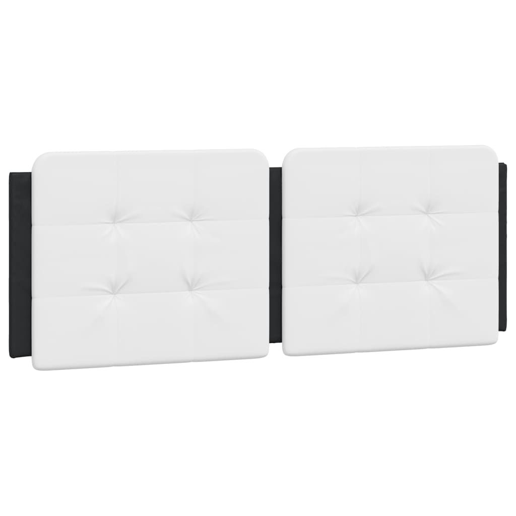 vidaXL Headboard Cushion "Zadar" Black and White 53.9" Faux Leather