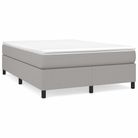 vidaXL Box Spring Bed Frame Light Grey Full Fabric (US Only)