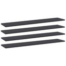 vidaXL Bookshelf Boards 4 pcs Grey 100x20x1.5 cm Engineered Wood
