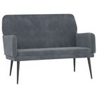 vidaXL Bench Dark Gray 42.5"x31.1"x31.1" Velvet