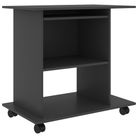 vidaXL Computer Desk Gray 31.5"x19.7"x29.5" Engineered Wood