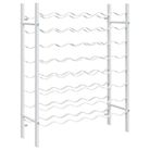 vidaXL Wine Rack for 48 Bottles White Metal