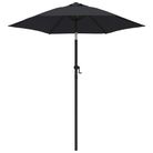 vidaXL Garden Parasol Black 78.7"x88.2" Aluminum