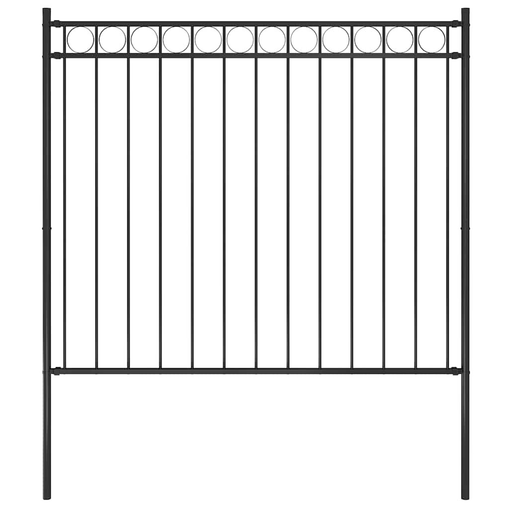 vidaXL Garden Fence ASSEN Steel 1.7x1.5 m Black