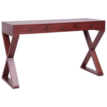 vidaXL Computer Desk Brown 45.3x18.5x30.3" Solid Mahogany Wood