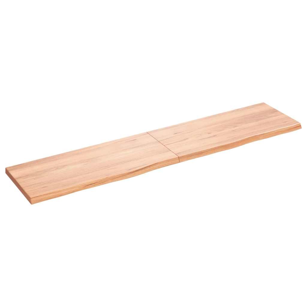 vidaXL Table Top Light Brown 70.9"x15.7"x(0.8"-1.6") Treated Solid Wood Oak