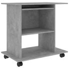 vidaXL Computer Desk Concrete Gray 31.5"x19.7"x29.5" Engineered Wood