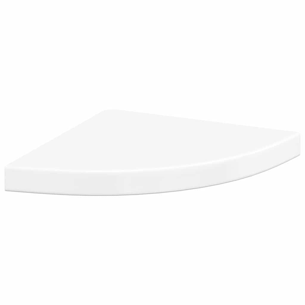 vidaXL Floating Corner Shelf High Gloss White 35x35x3.8 cm MDF