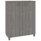 vidaXL Shoe Cabinet HAMAR Light Gray 33.5"x15.7"x42.5" Solid Wood Pine