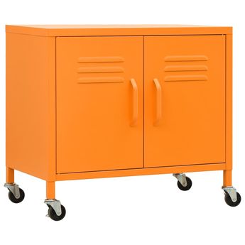 vidaXL Storage Cabinet Orange 23.6"x13.8"x22" Steel