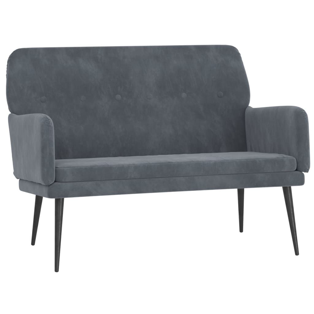 vidaXL Bench Dark Gray 42.5"x31.1"x31.1" Velvet