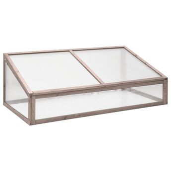 vidaXL Greenhouse Gray 43.3"x22.0"x15.4" Fir Wood