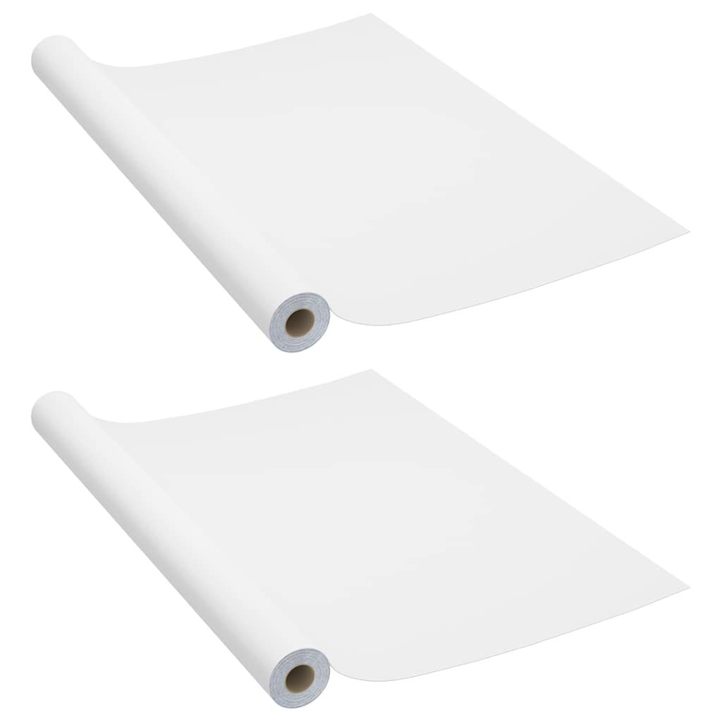 vidaXL Self-adhesive Furniture Films 2 pcs White 500x90 cm PVC