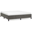 vidaXL Bed Frame without Mattress Dark Gray 76"x79.9" King Velvet