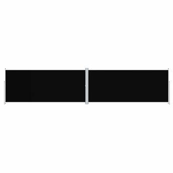 vidaXL Retractable Side Awning Black 220x1000 cm