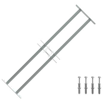 vidaXL Adjustable Security Grille for Windows with 2 Crossbars 27.6"-41.3"