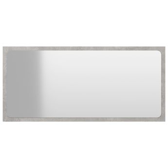 vidaXL Bathroom Mirror Concrete Gray 31.5"x0.6"x14.6" Engineered Wood