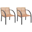 vidaXL Patio Chairs 2 pcs Wood