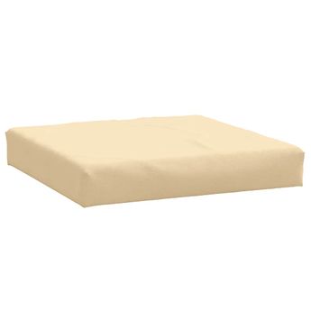 vidaXL Pallet Cushion Melange Beige 60x60x9.5 cm Fabric