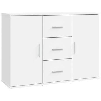 vidaXL Sideboard White 35.8x11.6x25.6" Engineered Wood
