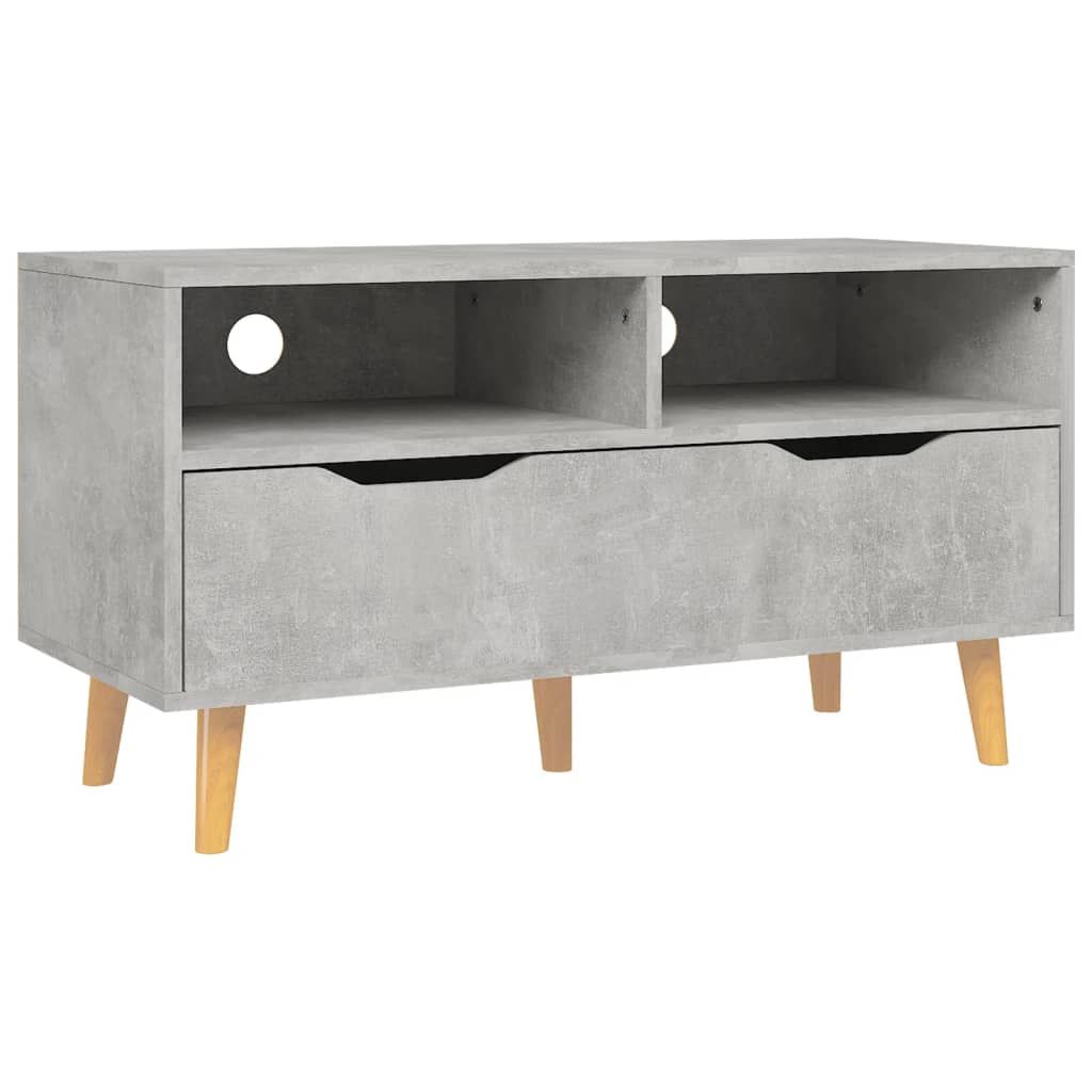 vidaXL TV Stand Concrete Gray 35.4"x15.7"x19.1" Engineered Wood