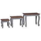vidaXL Nesting Table Set 3 Pieces Solid Mahogany Wood