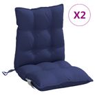 vidaXL Lowback Chair Cushions 2 pcs Navy Blue Oxford Fabric