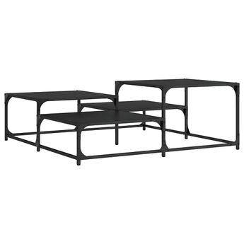vidaXL Coffee Table Black 107x107x40 cm Engineered Wood
