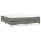 vidaXL Box Spring Bed Frame Dark Gray King Fabric (US Only)
