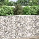 vidaXL Trapezium Gabion Raised Bed Galvanized Steel 31.5"x7.9"x39.4"