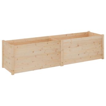 vidaXL Garden Planter 78.7"x19.7"x19.7" Solid Wood Pine