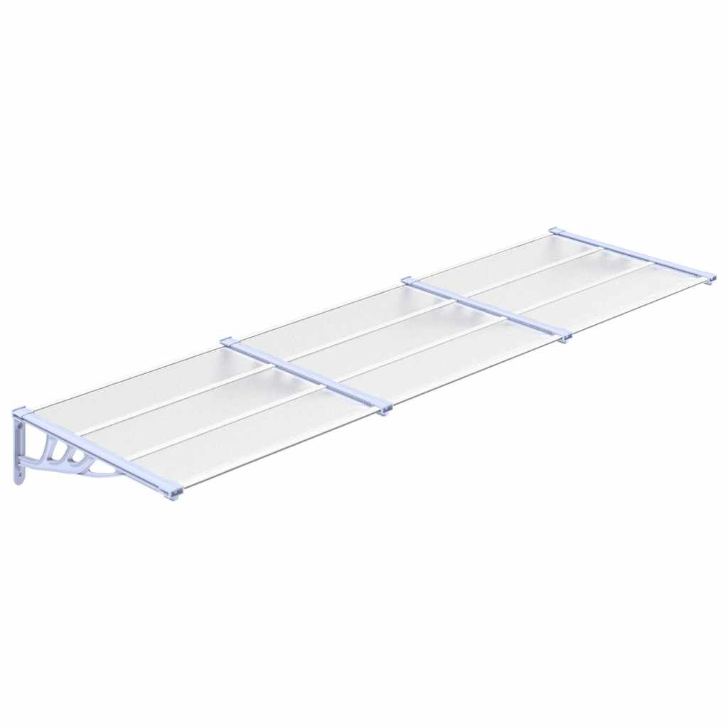 vidaXL Door Canopy Gray and Transparent 117.1"x35.4" Polycarbonate