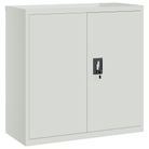 vidaXL Office Cabinet with 2 Doors Gray 35.4â Steel