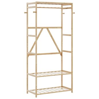 vidaXL Clothes Rack with Shelves 80x40x175 cm Bamboo