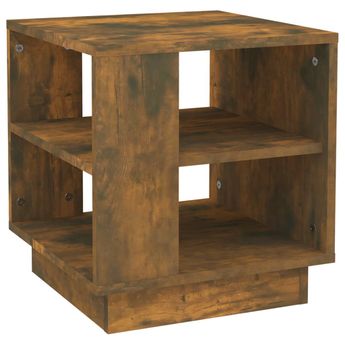 vidaXL Coffee Table Smoked Oak 40x40x43 cm Engineered Wood