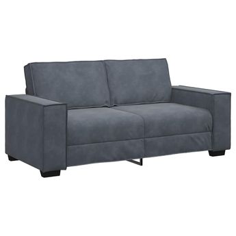 vidaXL 2-Seater Sofa Dark Gray 70.9"x30.7"x33.1" Velvet