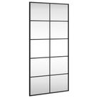 vidaXL Wall Mirror Black 19.7"x39.4" Rectangle Iron