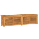 vidaXL Patio Storage Box with Bag 78.7"x19.7"x21.7" Solid Wood Teak