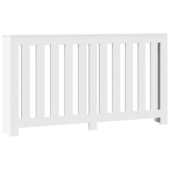 vidaXL Radiator Cover White 149x20x82 cm Engineered Wood