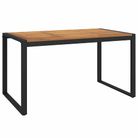 vidaXL Garden Table with U-shaped Legs 140x80x75 cm Solid Wood Acacia