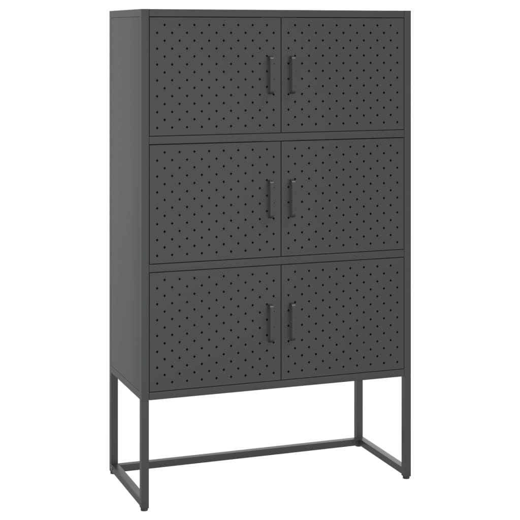 vidaXL Highboard Anthracite 31.5"x13.8"x53.1" Steel