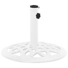 vidaXL Umbrella Base White 15.7"x15.7"x12.6" Cast Iron