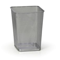 Wire paper waste bin, 12 litres, silver