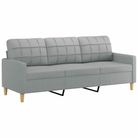 vidaXL 3-Seater Sofa Light Gray 70.9" Fabric