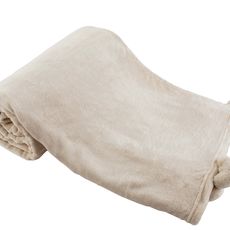 KONDELA Astana plush blanket with pom poms 150x200 cm light beige
