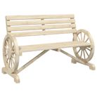 vidaXL Patio Bench 2-Seater Solid Wood Fir
