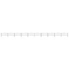 vidaXL Garden Fence with Spear Top Steel 1781.5x100 cm Black
