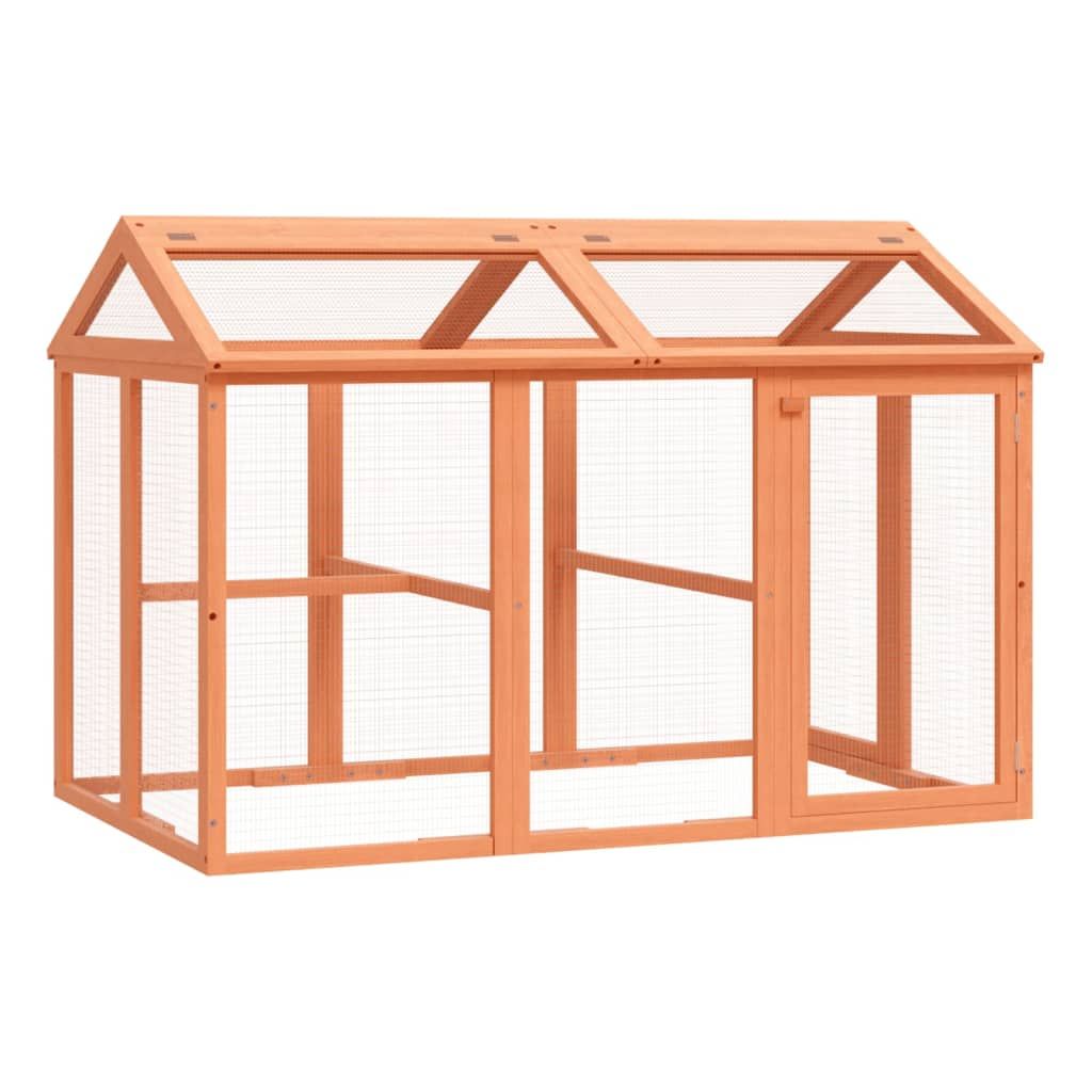 vidaXL Run Box Brown 55.5"x37"x40.9" Solid Wood Pine